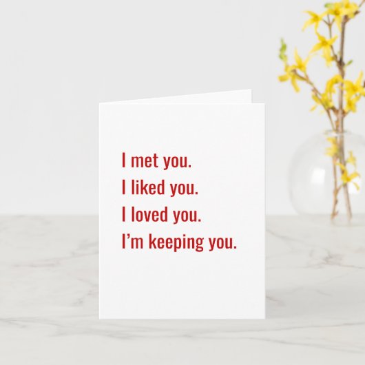 Ik hou je Kaart voor de verklaring (Gele Bloem)