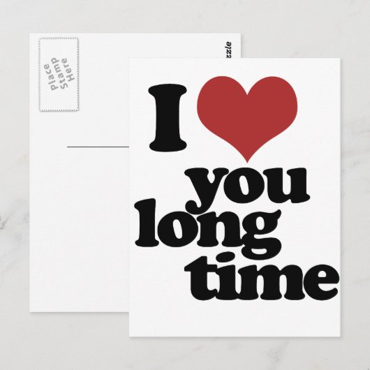 Ik hou lang van je briefkaart (Voorkant / Achterkant)