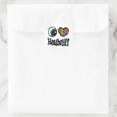 Ik hou (lief) van Heathcliff Ronde Sticker (Tas)