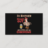 Ik hou liever op m'n kippen, grappige boer C Visitekaartje (Achterkant)