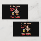 Ik hou liever op m'n kippen, grappige boer C Visitekaartje (Voorkant / Achterkant)