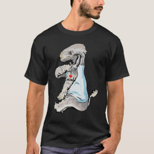 Ik hou mam Tattoo bedlington terriër mam hond vrou T-shirt