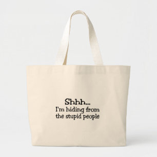 Ik hou me aan de stoute mensen. grote tote bag