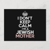 Ik hou me niet rustig, ik ben een Joodse moeder Ch Briefkaart (Voorkant)