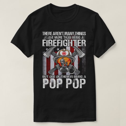 Ik hou meer dan een brandweerman POP POP VS FL T-shirt (Design voorkant)
