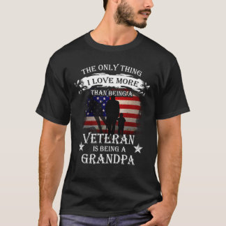 Ik hou meer dan veteraan zijn - opa! t-shirt