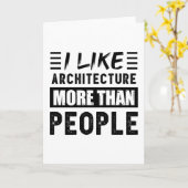 Ik hou meer van architectuur dan van mensen Funny Kaart (Gele Bloem)