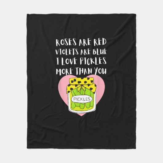 Ik hou meer van augurken dan van jou, grappig gesc fleece deken (Voorkant)