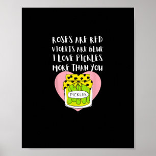 Ik hou meer van augurken dan van jou, grappig gesc poster