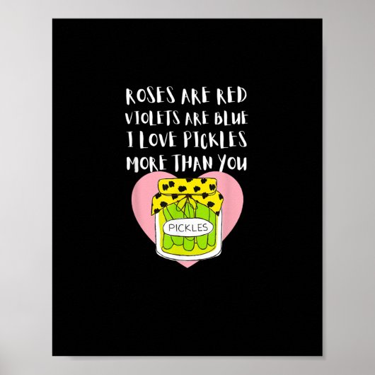 Ik hou meer van augurken dan van jou, grappig gesc poster (Voorkant)