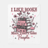 Ik hou meer van boeken dan van… fleece deken (Voorkant)