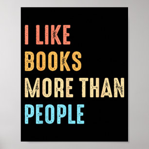Ik Hou Meer van Boeken Dan van Mensen Grappige Boe Poster