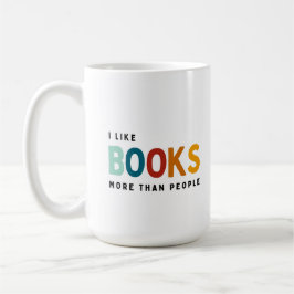 Ik hou meer van boeken dan van mensen koffiemok