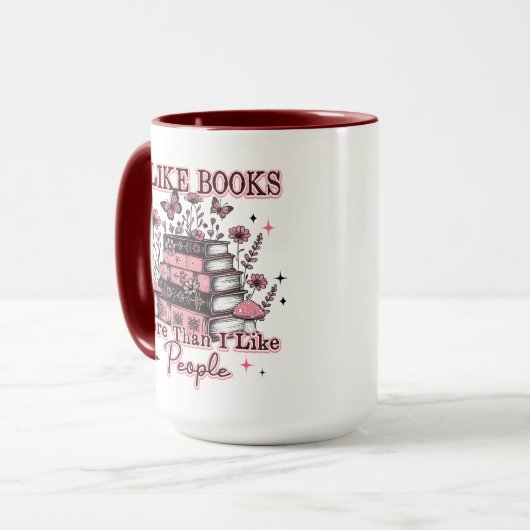 Ik hou meer van boeken dan van… mok (Voorkant links)