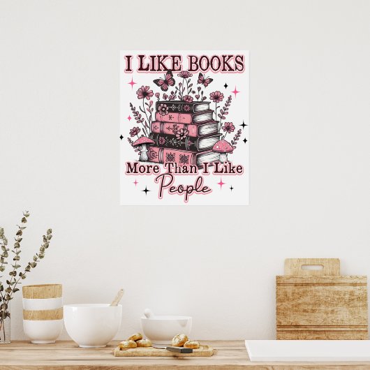 Ik hou meer van boeken dan van… poster (Keuken)