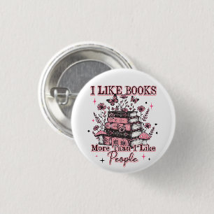 Ik hou meer van boeken dan van… ronde button 3,2 cm