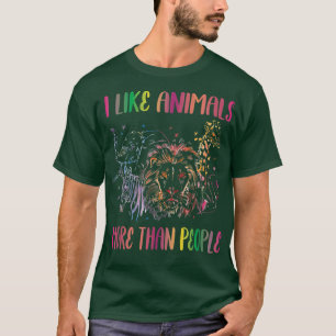 Ik hou meer van dieren dan van grappige Vegan Vege T-shirt