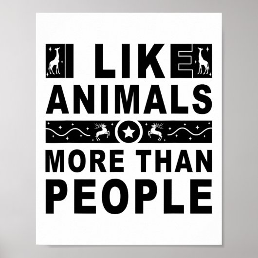 Ik hou meer van dieren dan van mensen 4 poster (Voorkant)