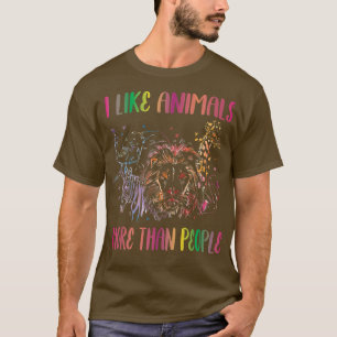Ik Hou Meer Van Dieren Dan Van Mensen Grappige Veg T-shirt