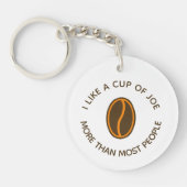 Ik hou meer van een kop joe... | Funny Coffee Slog Sleutelhanger (Voorkant)