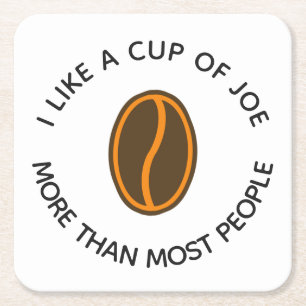 Ik hou meer van een kopje joe...   Grappige koffie Kartonnen Onderzetters