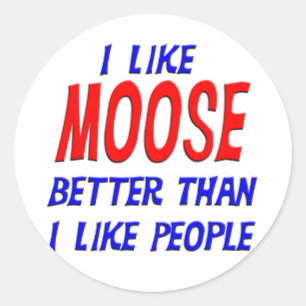 Ik hou meer van elanden dan van mensen die Sticker