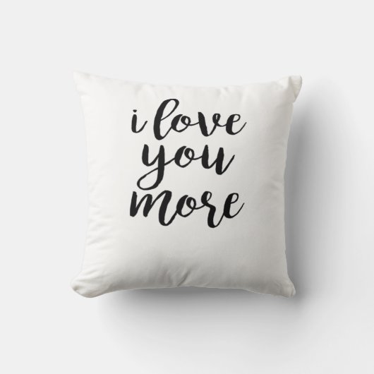 Ik Hou Meer Van Elegant Liefdesontwerp  Kussen (Voorkant)