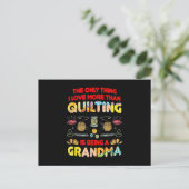 Ik hou meer van grootmoeder zijn dan van quilten briefkaart (Staand voorkant)