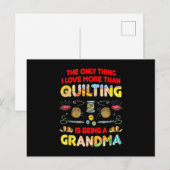 Ik hou meer van grootmoeder zijn dan van quilten briefkaart (Voorkant / Achterkant)