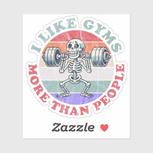 Ik hou meer van gyms dan van mensen sticker (Vel)