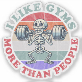 Ik hou meer van gyms dan van mensen sticker