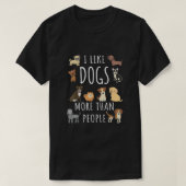 Ik hou meer van honden dan van mensen t-shirt (Design voorkant)