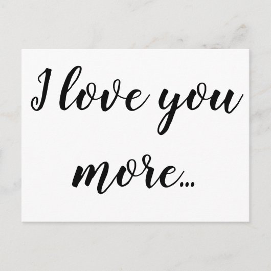 Ik hou meer van je aankondigingskaart (Voorkant)