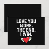 Ik hou meer van je als ik Valentijnsdag win Briefkaart (Voorkant / Achterkant)