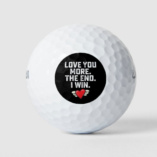 Ik hou meer van je als ik Valentijnsdag win Golfballen (Voorkant)