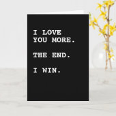 Ik hou meer van je als ik win kaart (Gele Bloem)