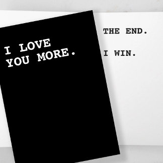 Ik hou meer van je als ik win kaart