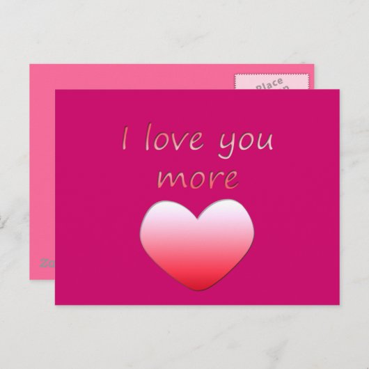 Ik hou meer van je briefkaart (Voorkant / Achterkant)