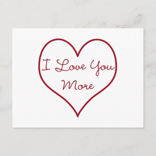Ik hou meer van je briefkaart (Voorkant)