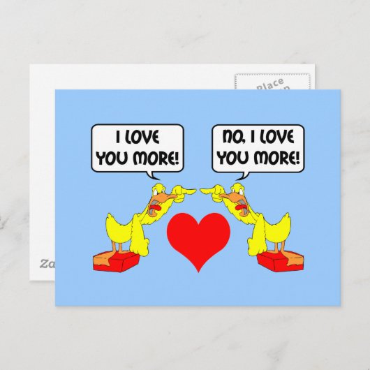 Ik hou meer van je briefkaart (Voorkant / Achterkant)