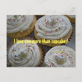 Ik hou meer van je dan... Cupcakes Briefkaart