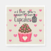 Ik hou meer van je dan cupcakes servet (Voorkant)