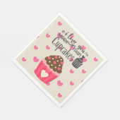 Ik hou meer van je dan cupcakes servet (Hoek)