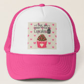 Ik hou meer van je dan Cupcakes Trucker Hat Pet (Voorkant)