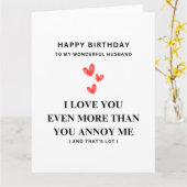 Ik hou meer van je dan dat je me ergert, Valentijn Kaart (Gele Bloem)