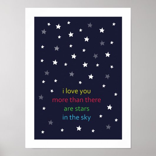 ik hou meer van je dan er zijn sterren - poster (Voorkant)