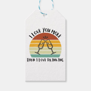 Ik hou meer van je dan ik Drink Cadeaulabel