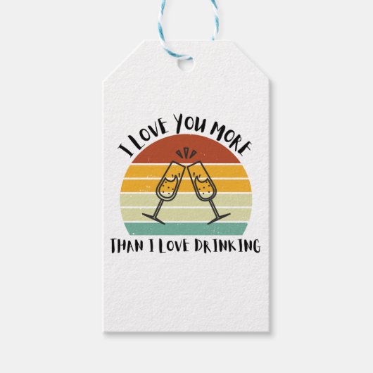 Ik hou meer van je dan ik Drink Cadeaulabel (Voorkant)