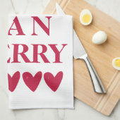 Ik hou meer van je dan kersentaart - schattig theedoek (Quarter Fold)