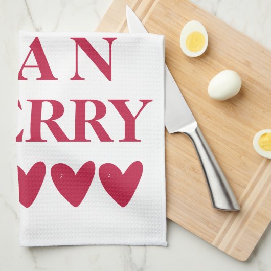 Ik hou meer van je dan kersentaart - schattig theedoek (Quarter Fold)